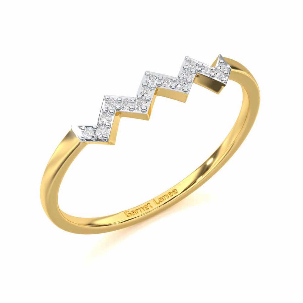 Celestial Serenade Silver Ring - Yellow Gold - Image 1