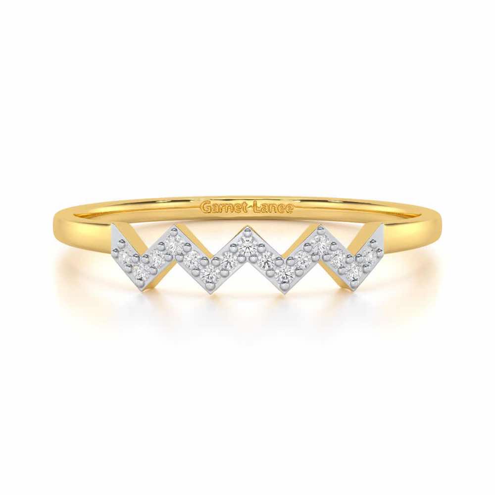 Celestial Serenade Silver Ring - Yellow Gold - Image 4