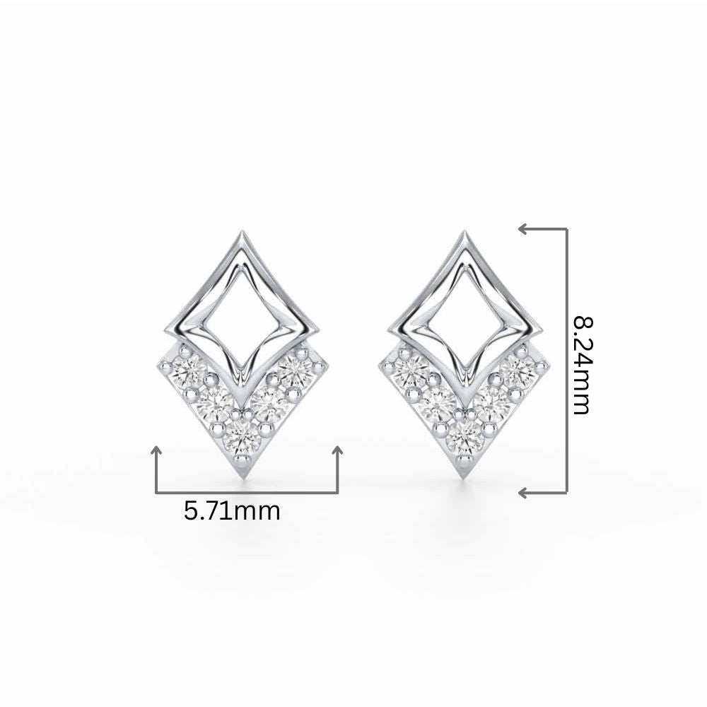 Celestial Stars Silver Earrings - White Gold - Image 2
