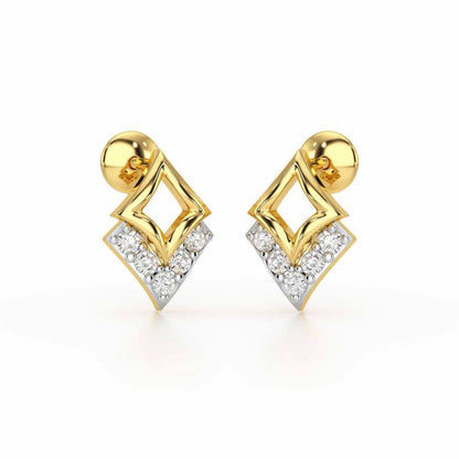 Celestial Stars Silver Earrings - Yellow Gold - Image 1