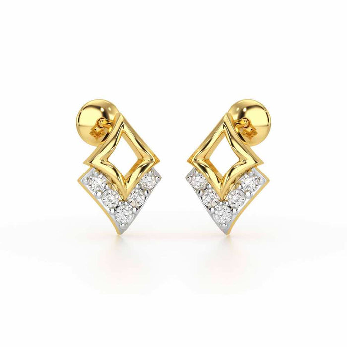 Celestial Stars Silver Earrings - Yellow Gold - Image 1