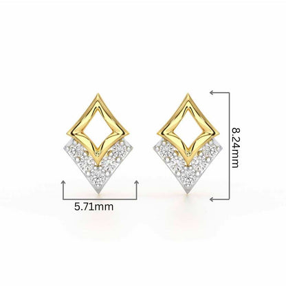 Celestial Stars Silver Earrings - Yellow Gold - Image 2