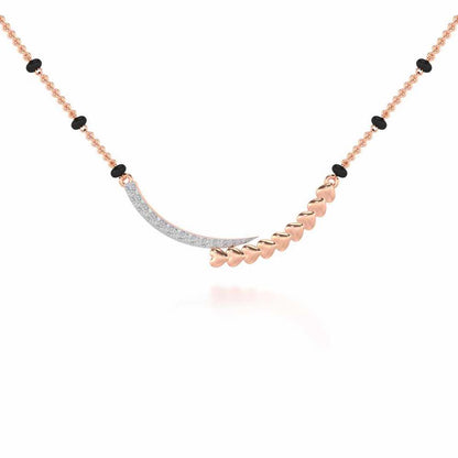 Chaand Pyar Silver Mangalsutra - Rose Gold - Image 1