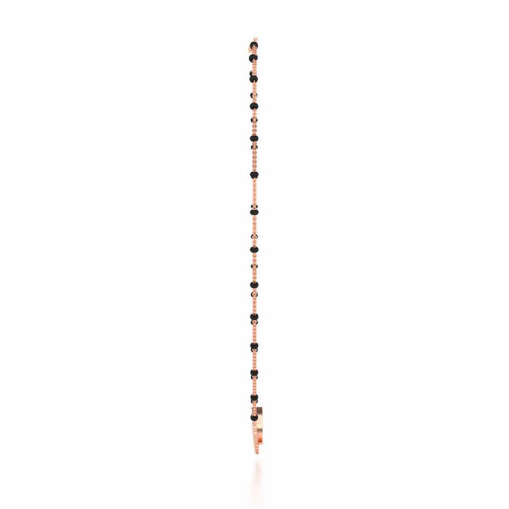 Chaand Pyar Silver Mangalsutra - Rose Gold - Image 4