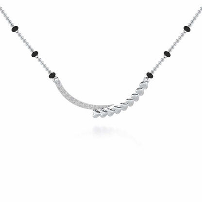Chaand Pyar Silver Mangalsutra - White Gold - Image 1