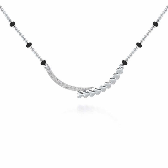 Chaand Pyar Silver Mangalsutra - White Gold - Image 1