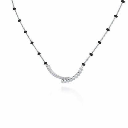 Chaand Pyar Silver Mangalsutra - White Gold - Image 2