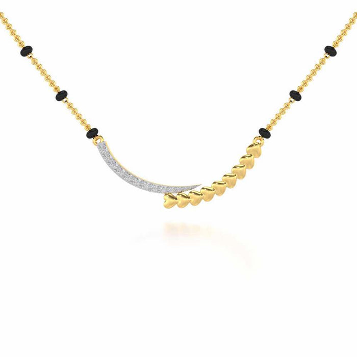 Chaand Pyar Silver Mangalsutra - Yellow Gold - Image 1