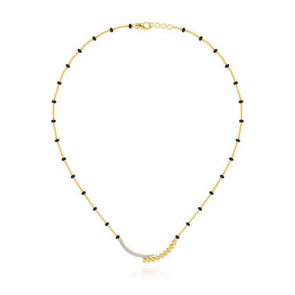 Chaand Pyar Silver Mangalsutra - Yellow Gold - Image 3