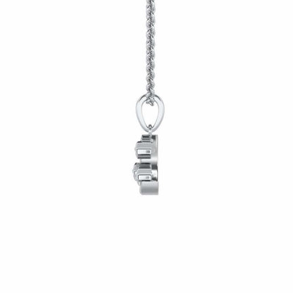 Chaand Tara Silver Pendant - White Gold - Image 4