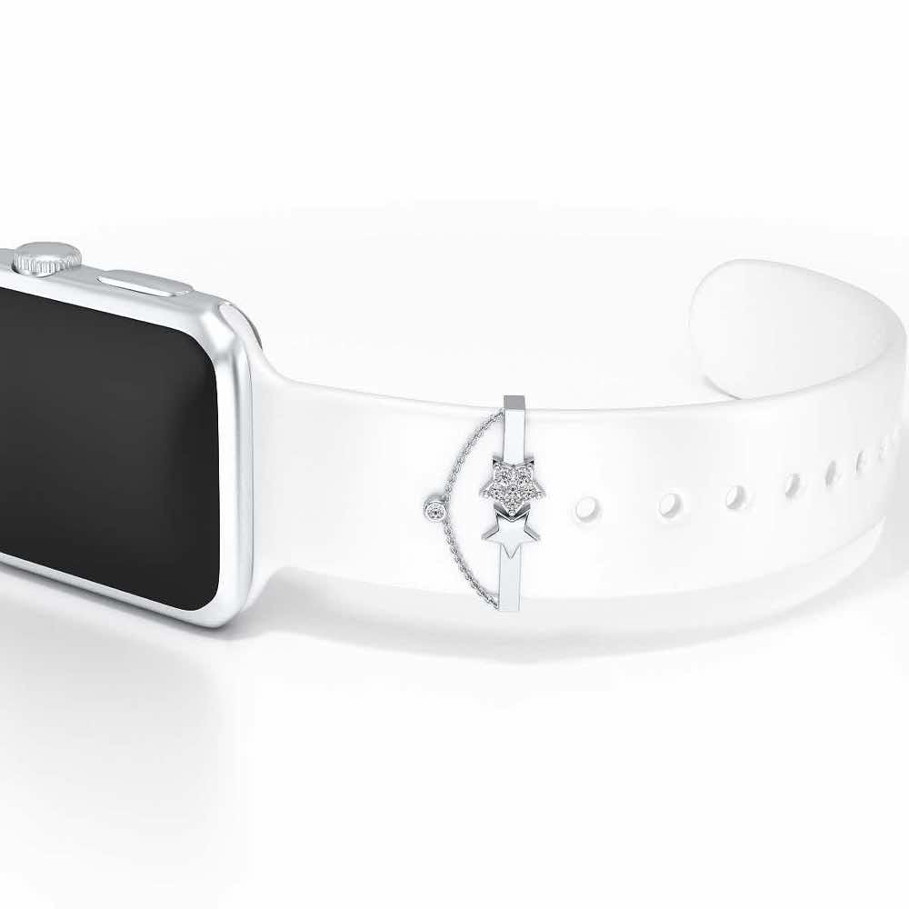 Chain Star Silver Watch Band - White Gold - Image 1