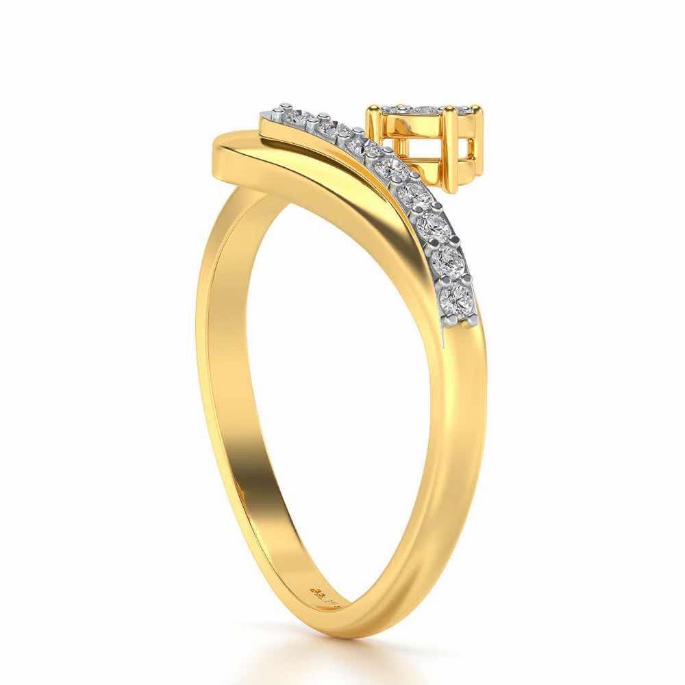 Chaitaly Silver Ring - Yellow Gold - Image 3