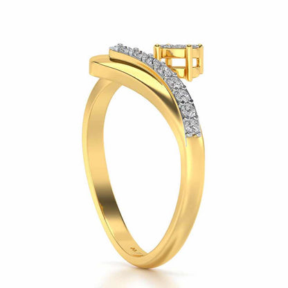 Chaitaly Silver Ring - Yellow Gold - Image 3