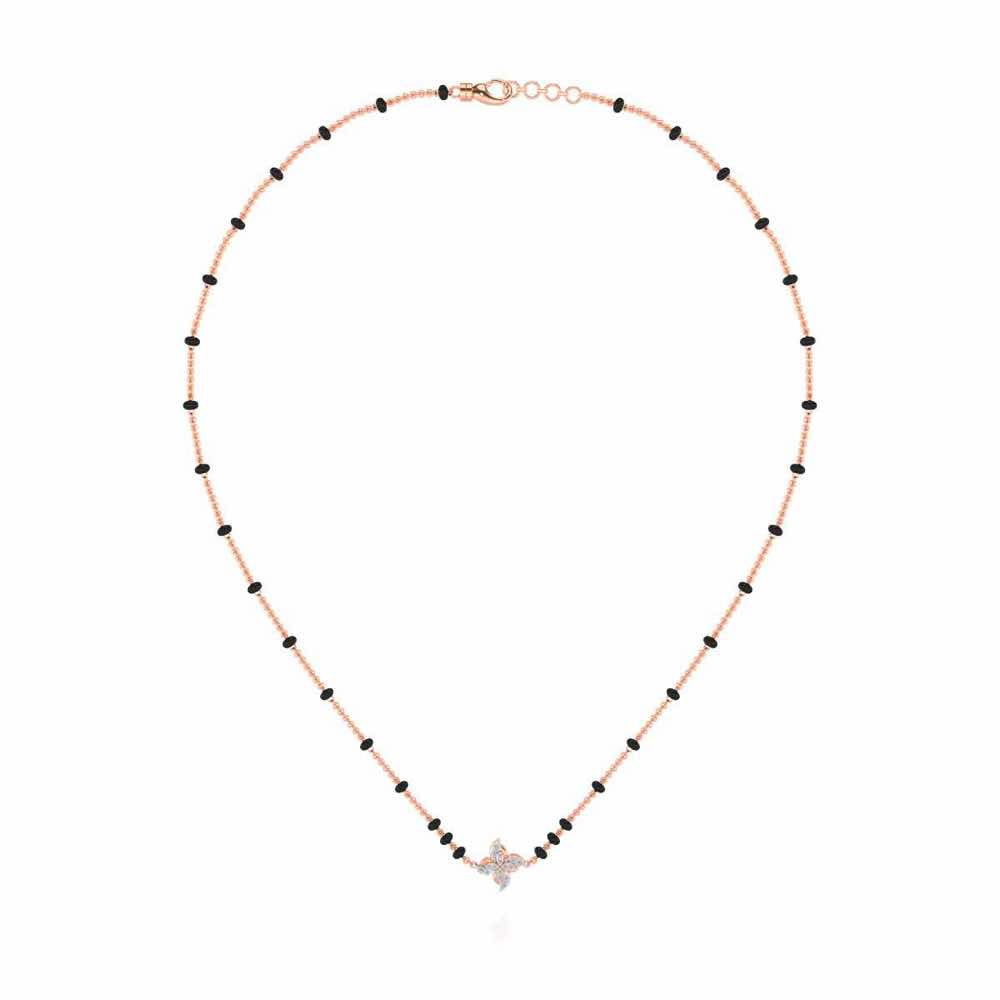 Chakra Silver Mangalsutra - Rose Gold - Image 3