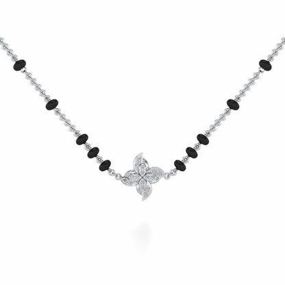 Chakra Silver Mangalsutra - White Gold - Image 1