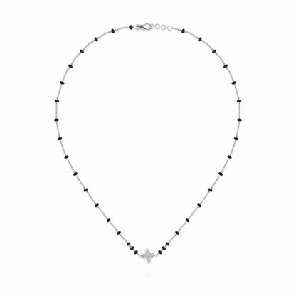 Chakra Silver Mangalsutra - White Gold - Image 3