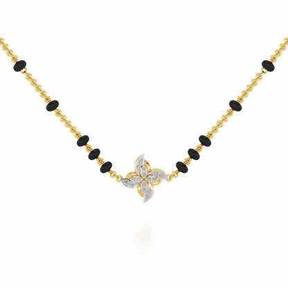 Chakra Silver Mangalsutra - Yellow Gold - Image 1