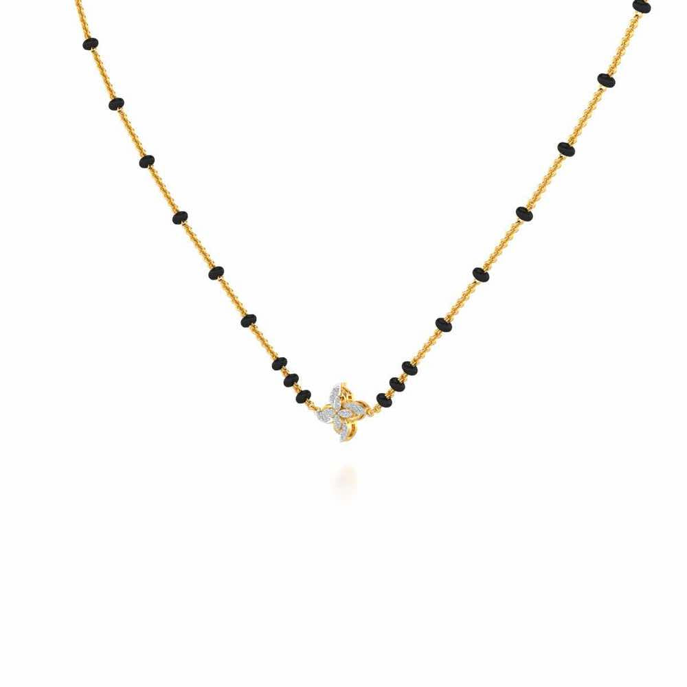 Chakra Silver Mangalsutra - Yellow Gold - Image 2