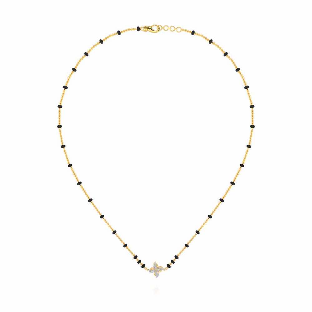 Chakra Silver Mangalsutra - Yellow Gold - Image 3