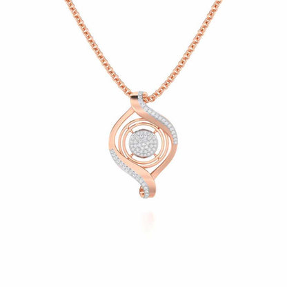 Chakshu Silver Pendant - Rose Gold - Image 1