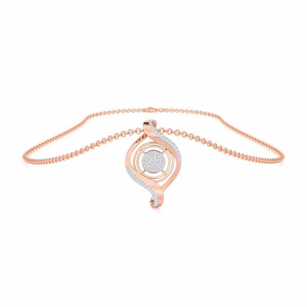 Chakshu Silver Pendant - Rose Gold - Image 3