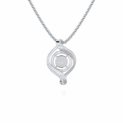 Chakshu Silver Pendant - White Gold - Image 1