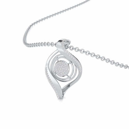 Chakshu Silver Pendant - White Gold - Image 2
