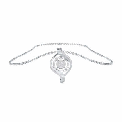 Chakshu Silver Pendant - White Gold - Image 3