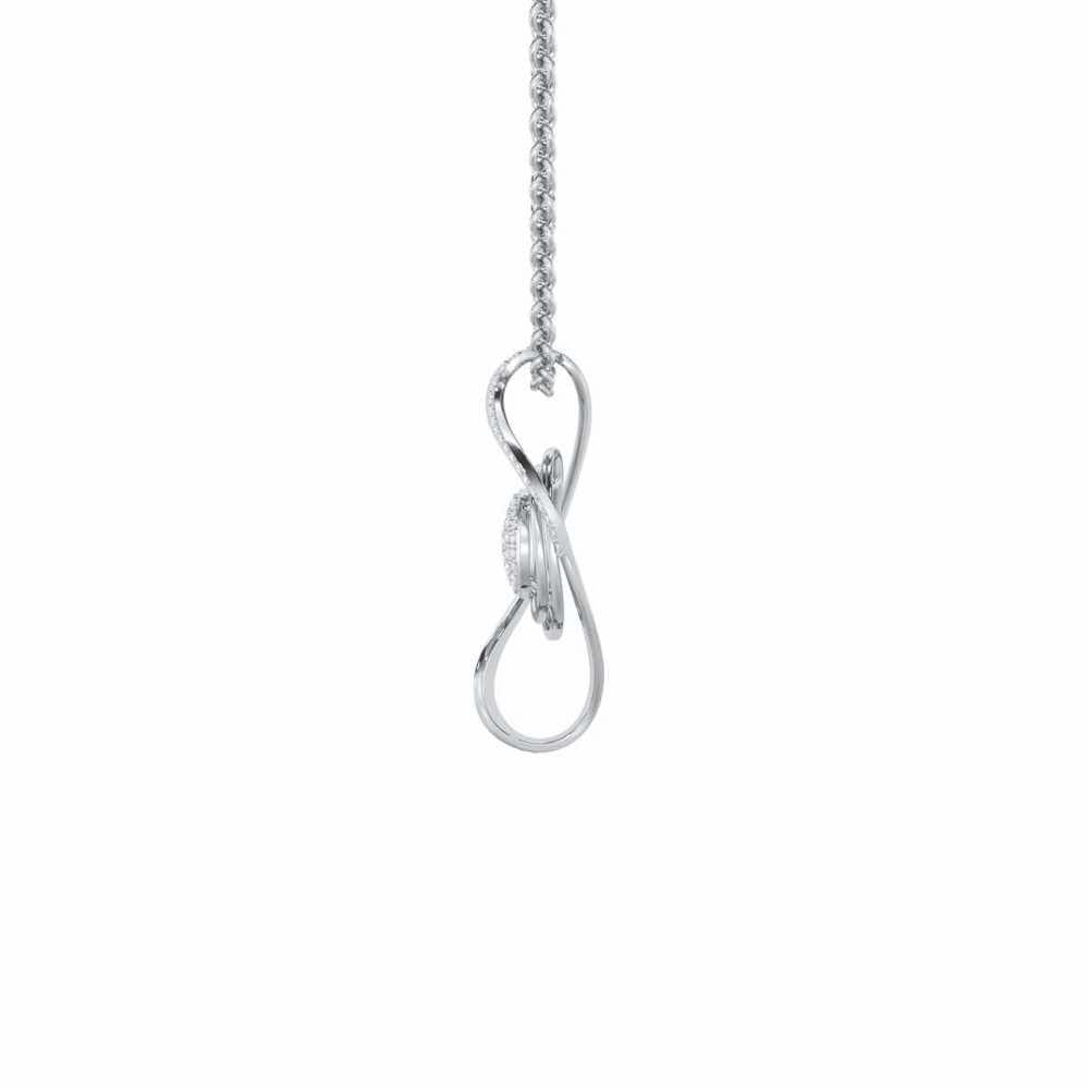 Chakshu Silver Pendant - White Gold - Image 4