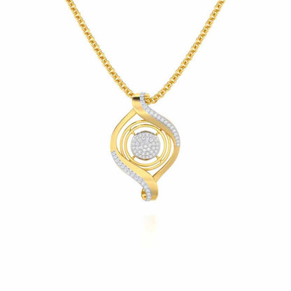 Chakshu Silver Pendant - Yellow Gold - Image 1
