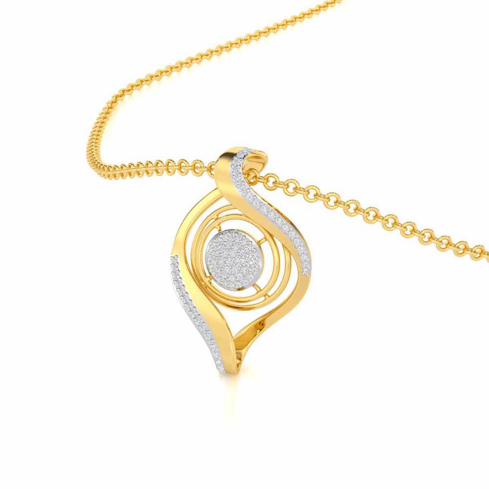 Chakshu Silver Pendant - Yellow Gold - Image 2