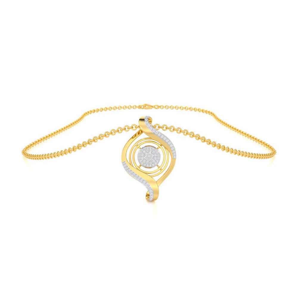 Chakshu Silver Pendant - Yellow Gold - Image 3