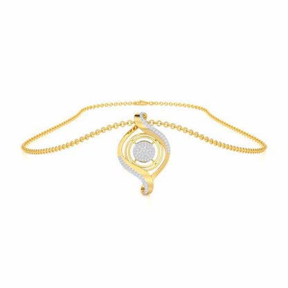 Chakshu Silver Pendant - Yellow Gold - Image 3