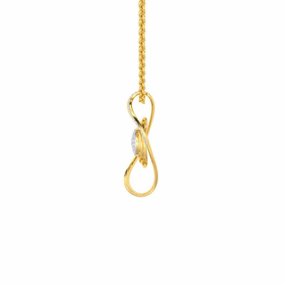 Chakshu Silver Pendant - Yellow Gold - Image 4