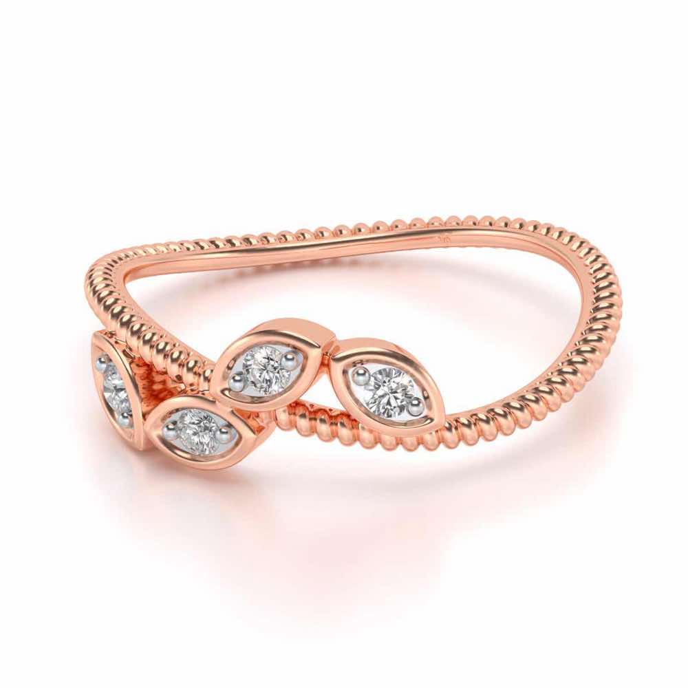 Chakshu Silver Ring - Rose Gold - Image 2
