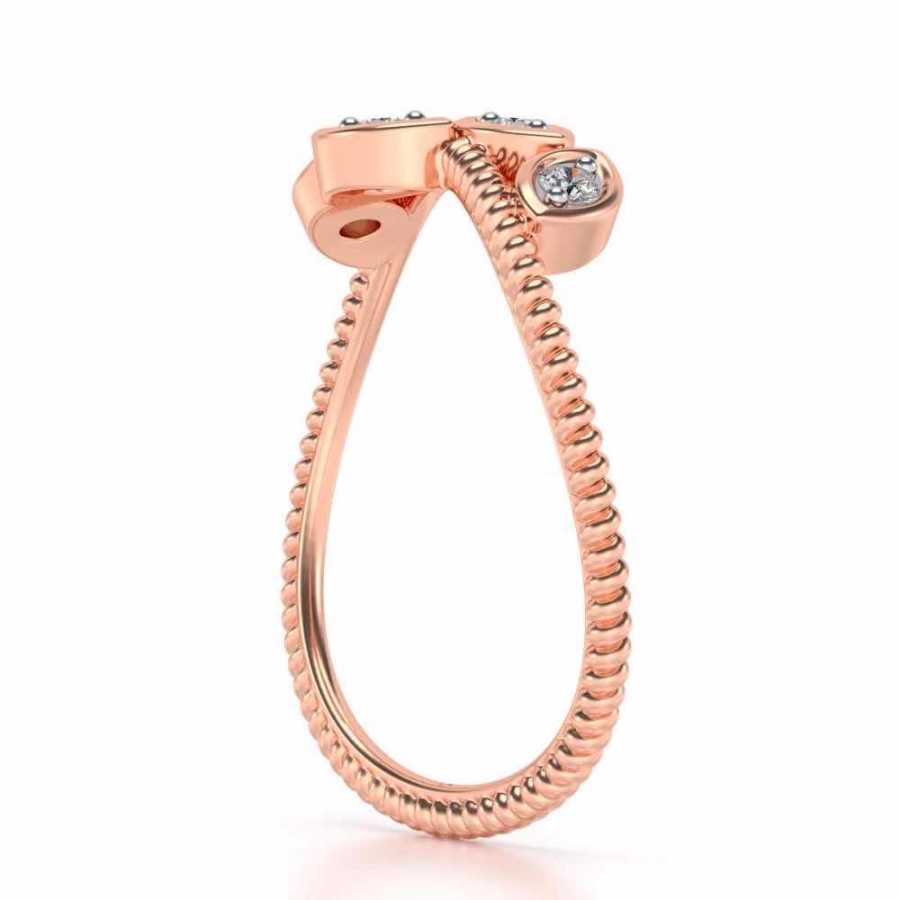 Chakshu Silver Ring - Rose Gold - Image 3