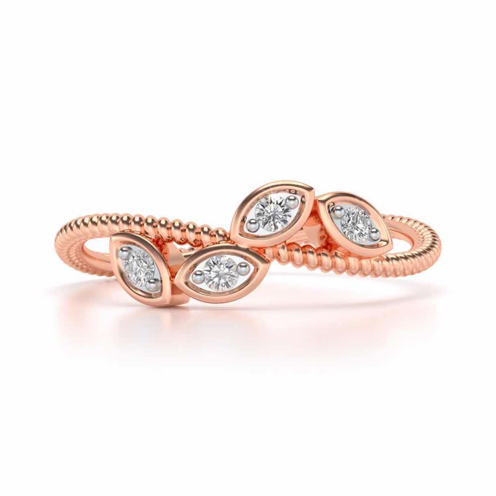Chakshu Silver Ring - Rose Gold - Image 4