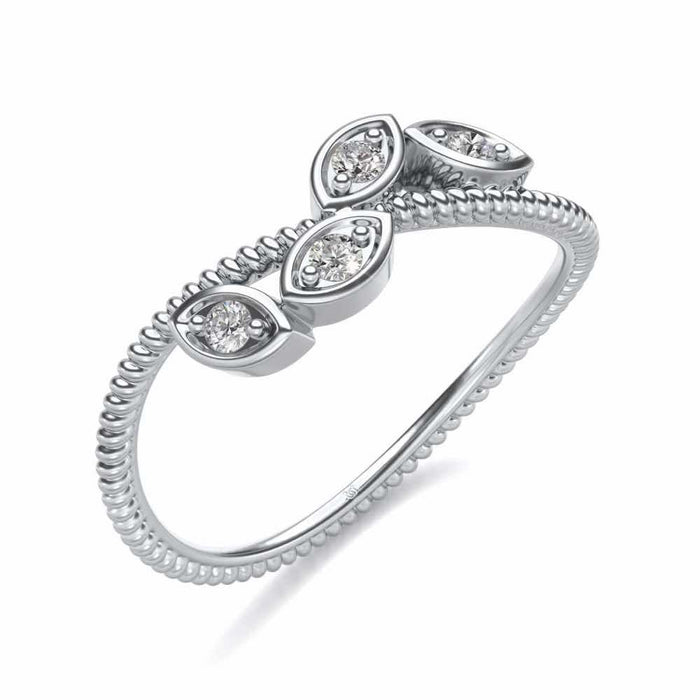 Chakshu Silver Ring - White Gold - Image 1