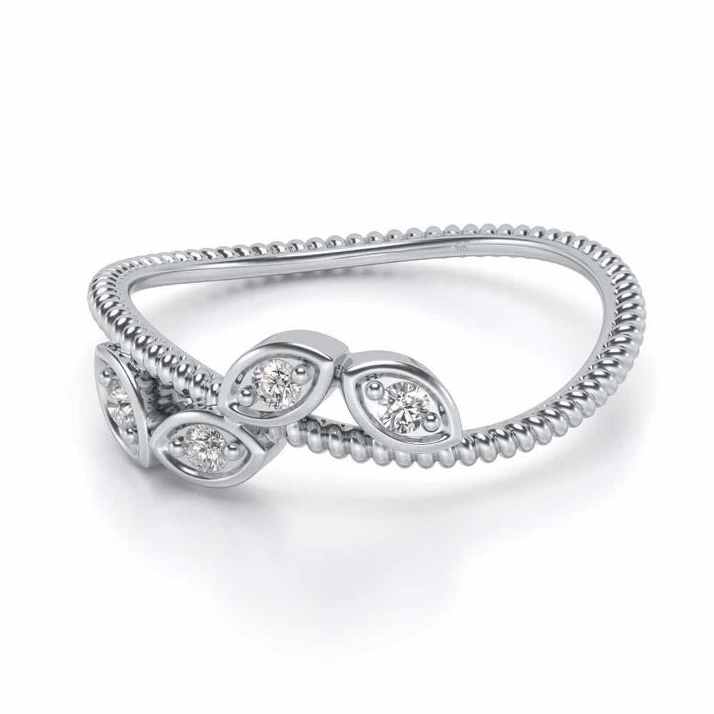 Chakshu Silver Ring - White Gold - Image 2