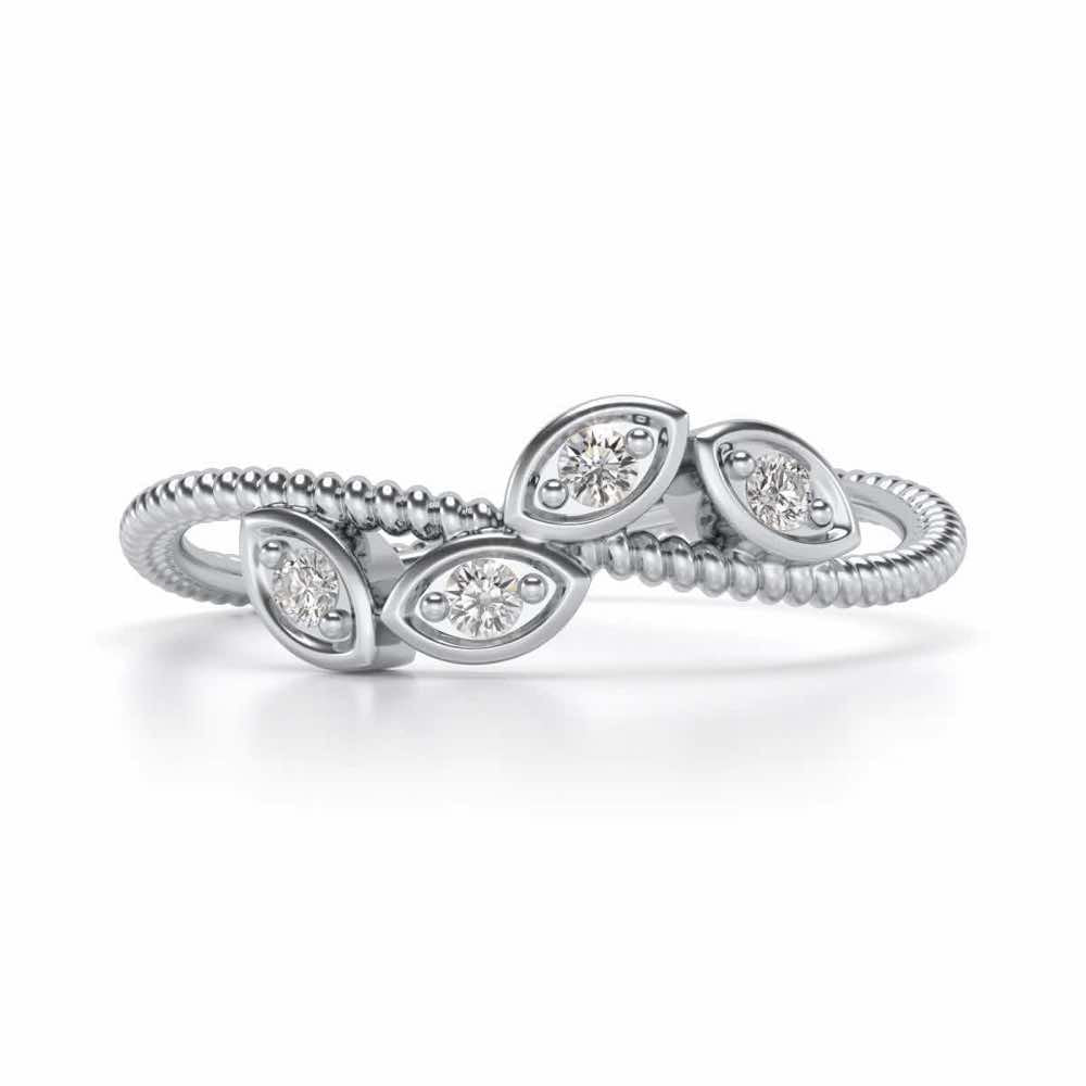 Chakshu Silver Ring - White Gold - Image 4