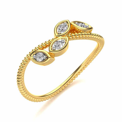 Chakshu Silver Ring - Yellow Gold - Image 1