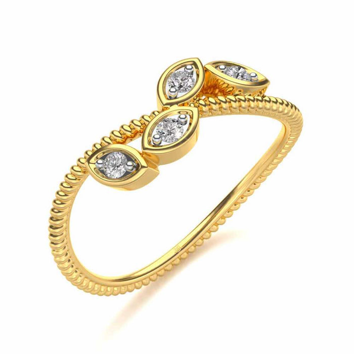 Chakshu Silver Ring - Yellow Gold - Image 1