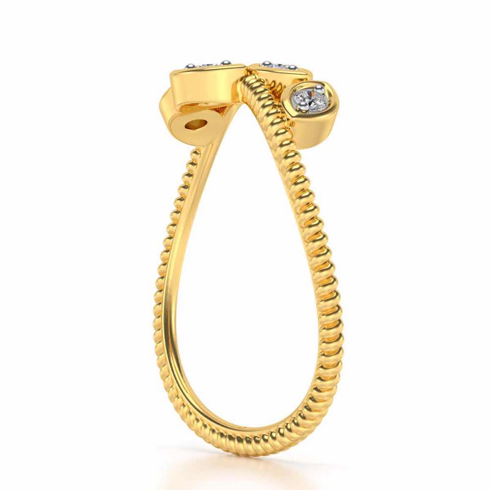 Chakshu Silver Ring - Yellow Gold - Image 3