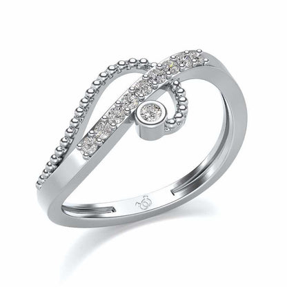 Chaman Silver Ring - White Gold - Image 1