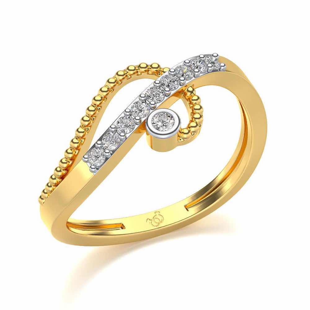 Chaman Silver Ring - Yellow Gold - Image 1