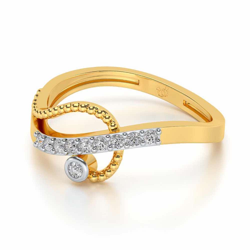Chaman Silver Ring - Yellow Gold - Image 2
