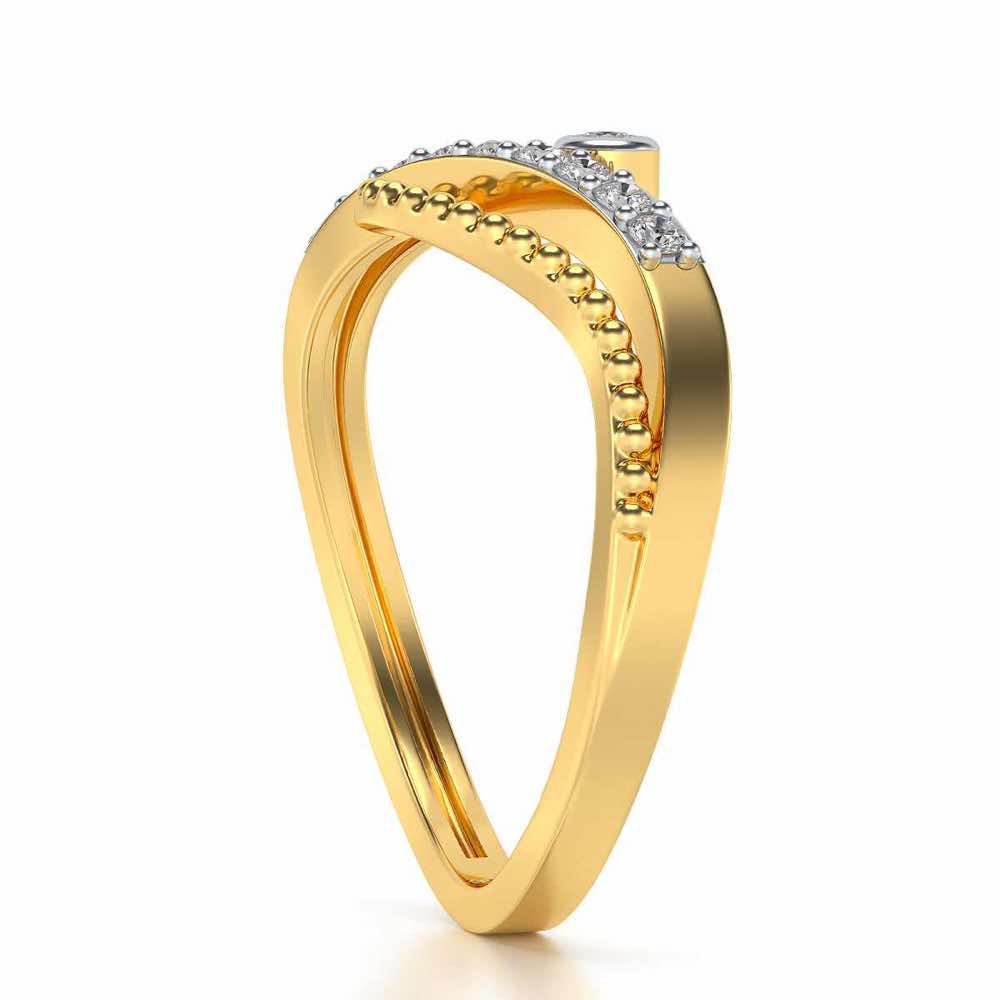 Chaman Silver Ring - Yellow Gold - Image 3