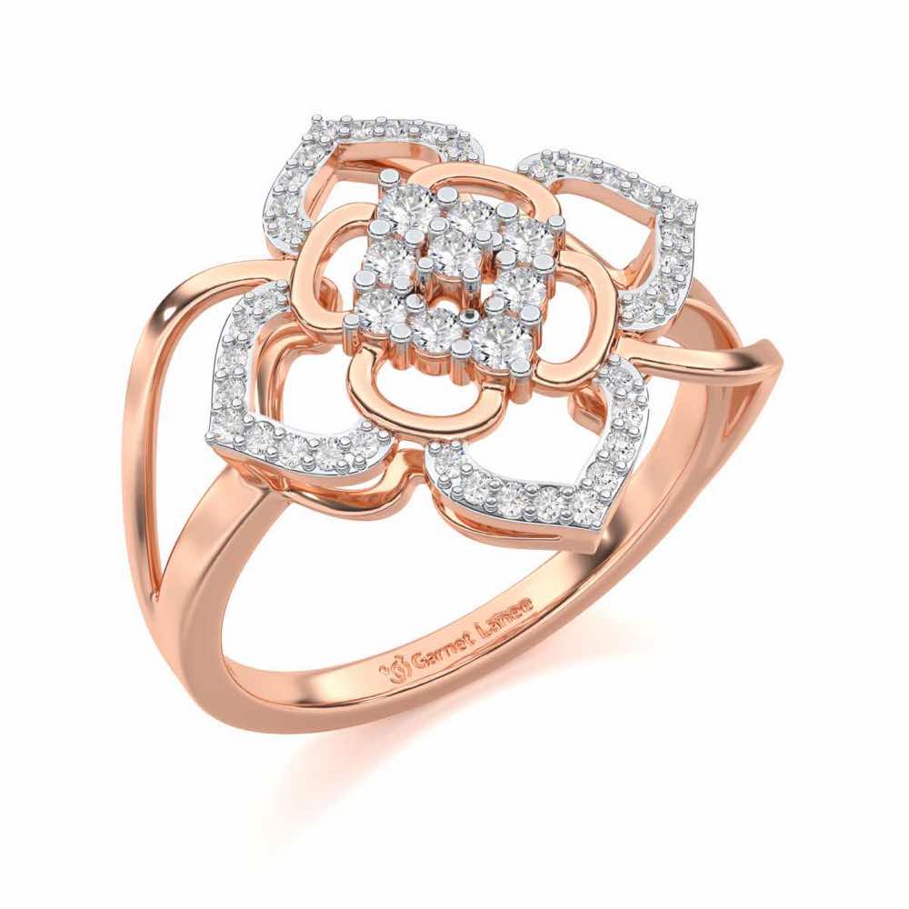 Chanting Shine Silver Ring - Rose Gold - Image 1