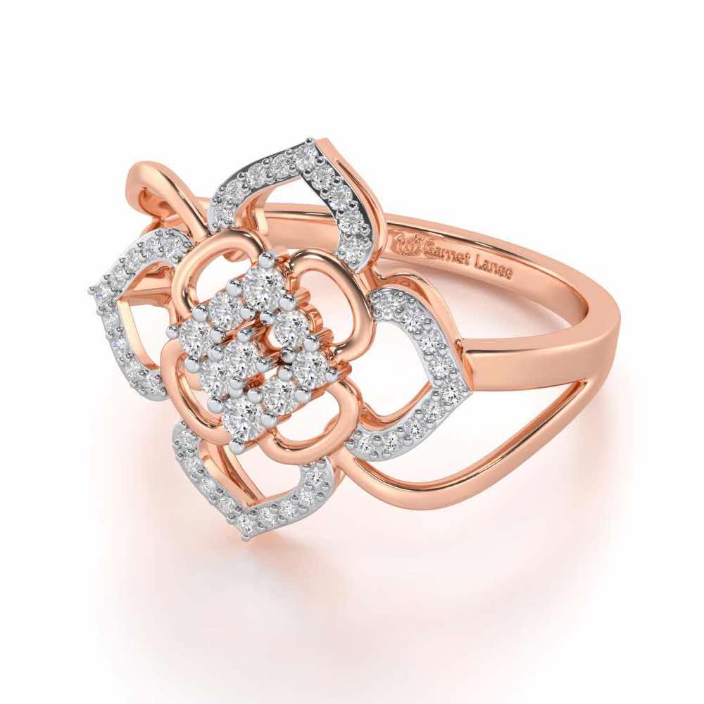 Chanting Shine Silver Ring - Rose Gold - Image 2