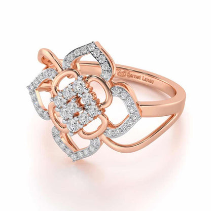 Chanting Shine Silver Ring - Rose Gold - Image 2